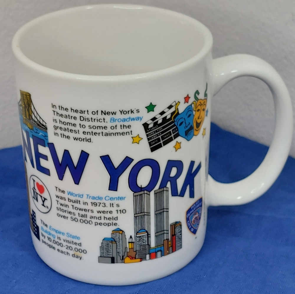 Vintage City Merchandise New York Attractions Coffee Mug 11 oz